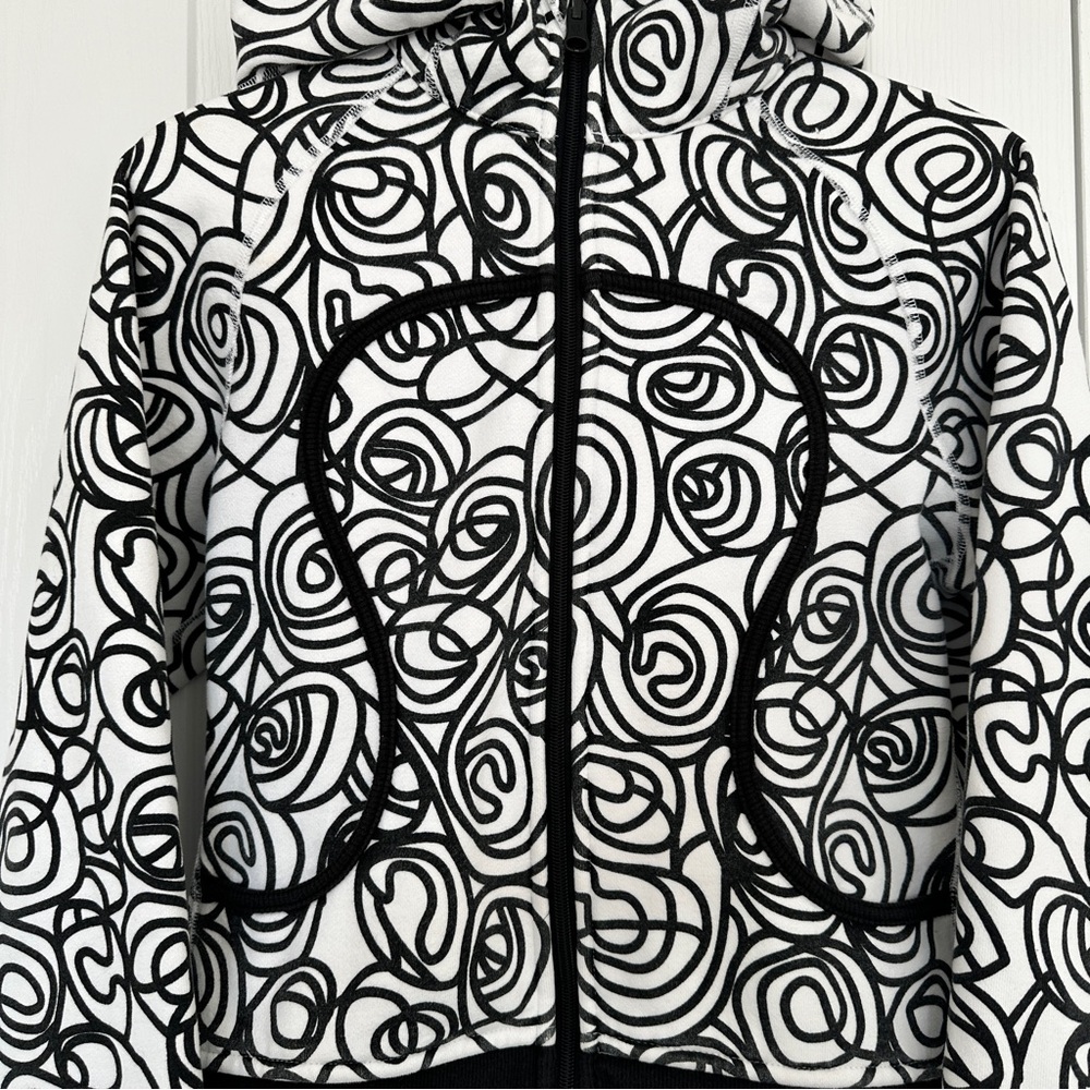 RARE Lululemon Scuba Hoodie Full-zip Swirl Print Inkwell - Picture 3 of 11
